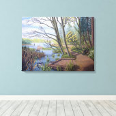 Lagoon Vancouver van het Lente Landschap Schildere Canvas Afdruk (Insitu (Houten vloer))