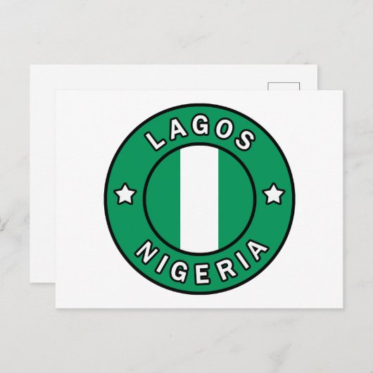 Lagos Nigeria Briefkaart (Voorkant / Achterkant)