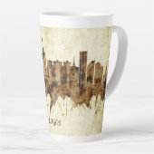 Lagos Nigeria Cityscape Latte Mok (Rechterhoek)