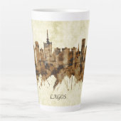 Lagos Nigeria Cityscape Latte Mok (Voorkant)