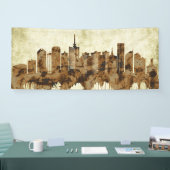 Lagos Nigeria Cityscape Spandoek (Beurs)
