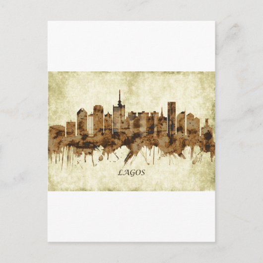 Lagos Nigeria Feestdagenkaart (Voorkant)