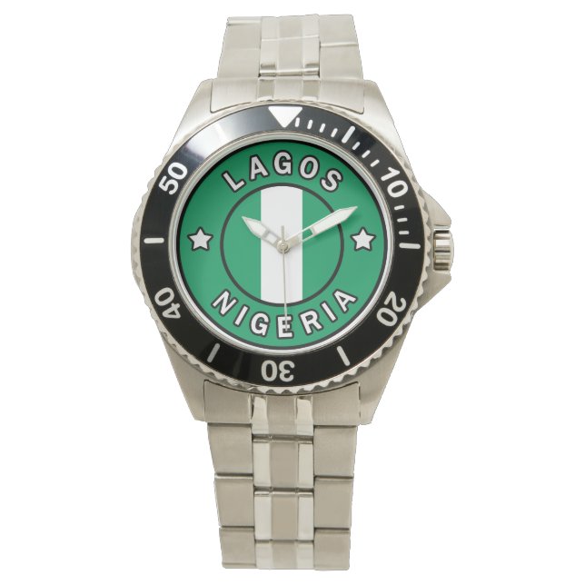Lagos Nigeria Horloge (Voorkant)