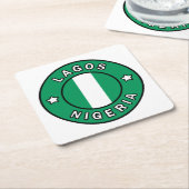 Lagos Nigeria Kartonnen Onderzetters (Schuin)