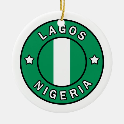 Lagos Nigeria Keramisch Ornament (Voorkant)