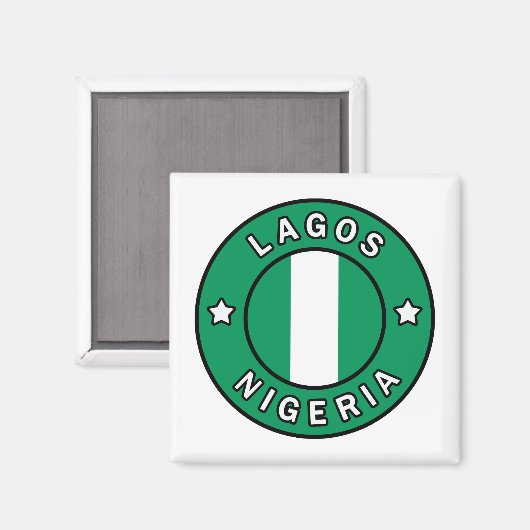 Lagos Nigeria Magneet (Voorkant / Achterkant)