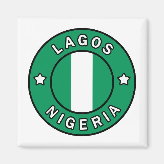 Lagos Nigeria Magneet (Voorkant)