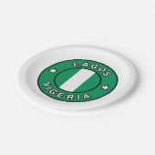 Lagos Nigeria Papieren Bordje (Gekanteld)