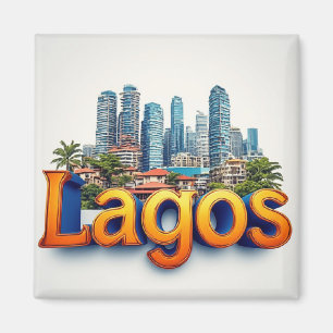 Lagos Nigeria Reis Cadeau Voor Bezoekers 🗺️ Magneet