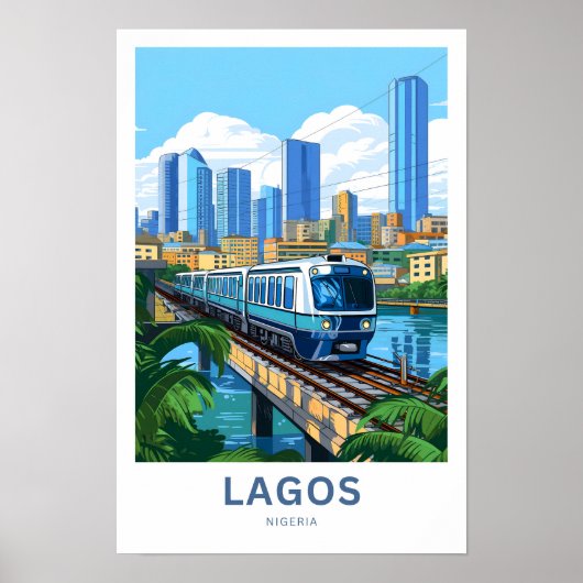 Lagos Nigeria Reisprint Poster (Voorkant)