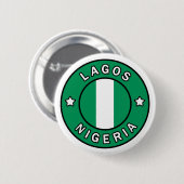 Lagos Nigeria Ronde Button 5,7 Cm (Voorkant /achterkant)