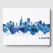 Lagos Nigeria Skyline Blue Gastenboek (Achterkant)
