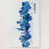 Lagos Nigeria Skyline Blue Legpuzzel (Verticaal)