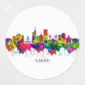 Lagos Nigeria Skyline Labels (Design 2)