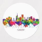 Lagos Nigeria Skyline Labels (Design 1)