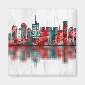 Lagos Nigeria Skyline Magneet (Voorkant)