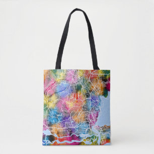 Lagos Nigeria Stadsplattegrond Tote Bag