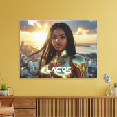 LAGOS - NIGERIA - SUPERHELD CANVAS AFDRUK (Insitu (Woonkamer))