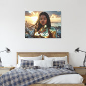 LAGOS - NIGERIA - SUPERHELD CANVAS AFDRUK (Insitu (Slaapkamer))