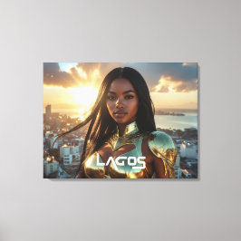 LAGOS - NIGERIA - SUPERHELD CANVAS AFDRUK