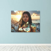 LAGOS - NIGERIA - SUPERHELD CANVAS AFDRUK (Insitu (Houten vloer))