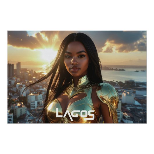 LAGOS - NIGERIA - SUPERHELD PERFECT POSTER (Voorkant)