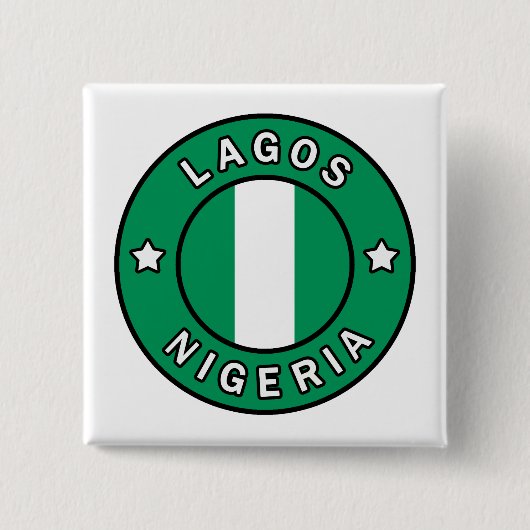 Lagos Nigeria Vierkante Button 5,1 Cm (Voorkant)