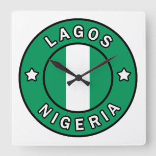 Lagos Nigeria Vierkante Klok