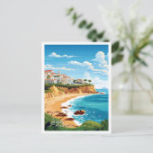 Lagos Portugal Art vintage reisillustratie Briefkaart (Staand voorkant)