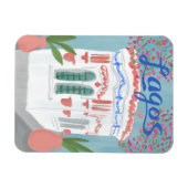 Lagos Portugal Quiosque Algarve Schattigee handgem Magneet (Horizontaal)