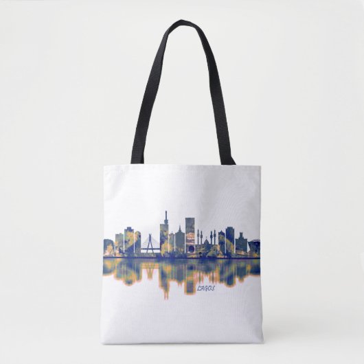 Lagos Skyline Tote Bag (Voorkant)