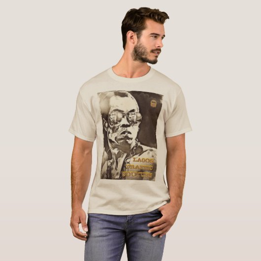 LAGOS TRAFFIC COUTURE SIGNATURE FELA SUNGLASSEN T-SHIRT (Voorkant volledig)