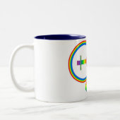 LAGOSI 001Regelboog-2vrouw-mok Tweekleurige Koffiemok (Links)