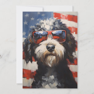 Lagotto Romagnolo 4 juli Onafhankelijkheidsdag Feestdagenkaart