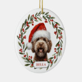 Lagotto Romagnolo Dog Ceramic Circle Ornament (Rechts)