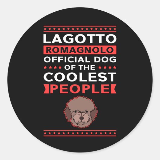 Lagotto Romagnolo Dog Owner Ronde Sticker (Voorkant)