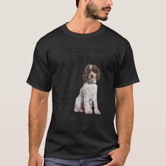 Lagotto Romagnolo Gezegde mam Papa print Italiaans T-shirt (Voorkant)