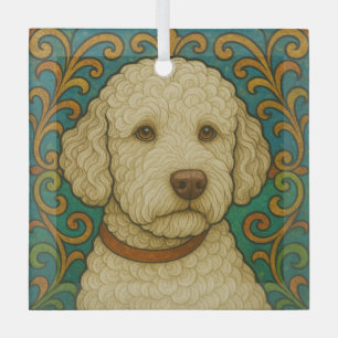Lagotto Romagnolo "Glas in lood" Glas Ornament