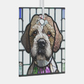 Lagotto Romagnolo "Glas in lood" Glas Ornament (Voorkant Rechts)