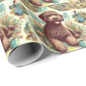  Lagotto Romagnolo Illustratie Cadeaupapier (Rol Hoek)