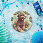 Lagotto Romagnolo Illustratie Papieren Bordje (Feest)