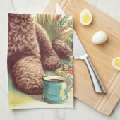  Lagotto Romagnolo Illustratie Theedoek (Quarter Fold)