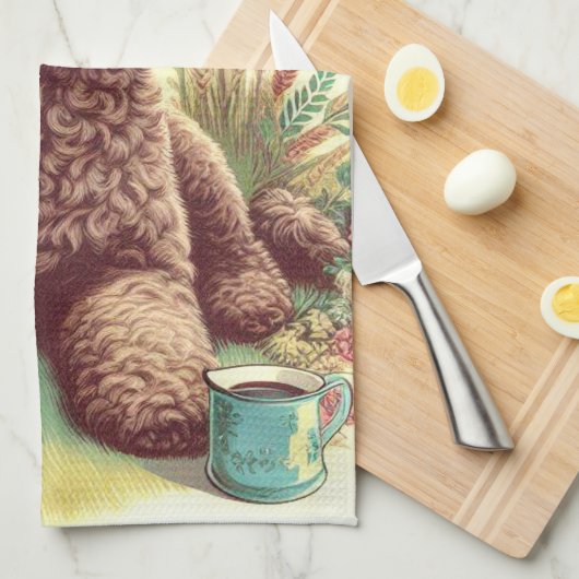 Lagotto Romagnolo Illustratie Theedoek (Quarter Fold)