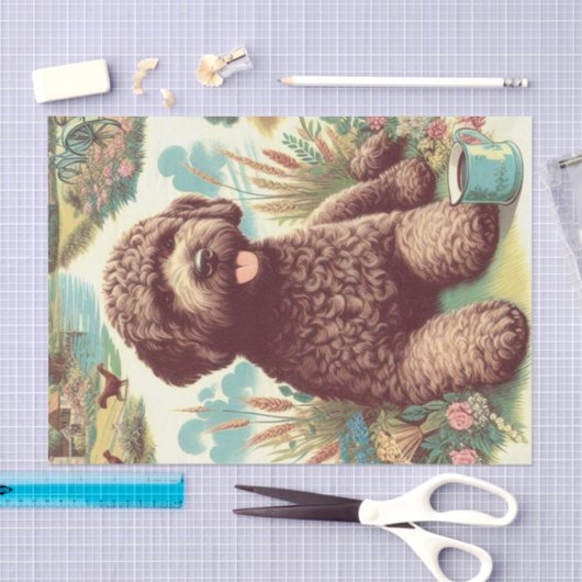  Lagotto Romagnolo Illustratie Tissuepapier (Craft)