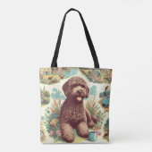  Lagotto Romagnolo Illustratie Tote Bag (Achterkant)