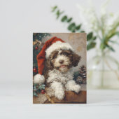Lagotto Romagnolo Kerst Briefkaart (Staand voorkant)