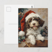 Lagotto Romagnolo Kerst Briefkaart (Voorkant / Achterkant)