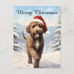 Lagotto Romagnolo Kerst Feestdagenkaart