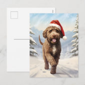 Lagotto Romagnolo Kerst Feestdagenkaart (Voorkant / Achterkant)