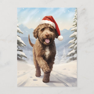 Lagotto Romagnolo Kerst Feestdagenkaart